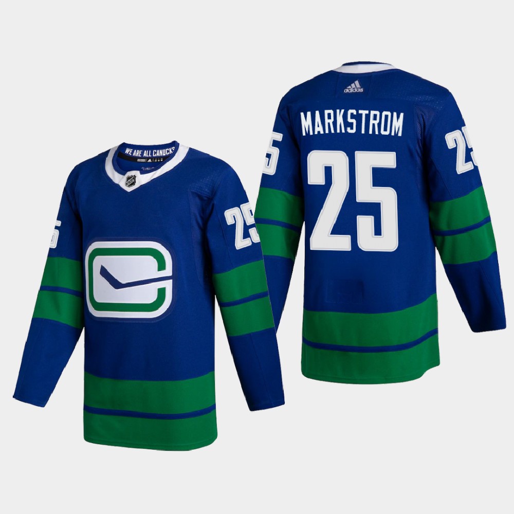 Vancouver Canucks #25 Jacob Markstrom Men Adidas 2020 Authentic Player Alternate Stitched NHL Jersey Blue->tampa bay lightning->NHL Jersey